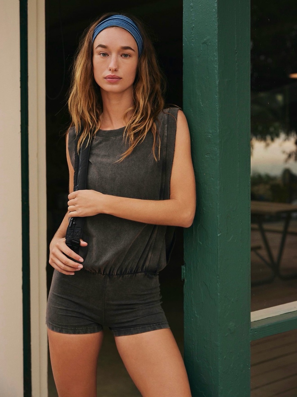 Free People Movement Shortsie Romper Black Athleisure Layering Yoga Size XL NWT